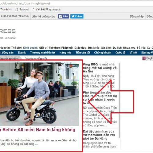 Before All đăng PR dòng sản phẩm xe đạp điện