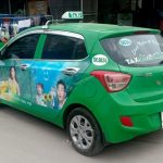 quảng cáo trên xe taxi tại Thanh Hóa