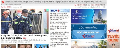 Báo giá quảng cáo Vietnamnet 2021
