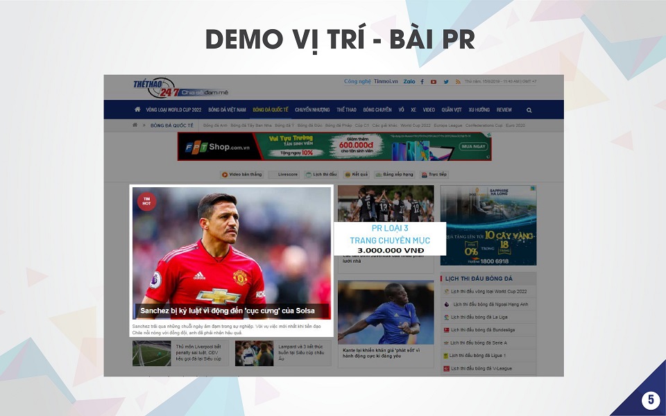 báo giá quảng cáo trên báo thethao247