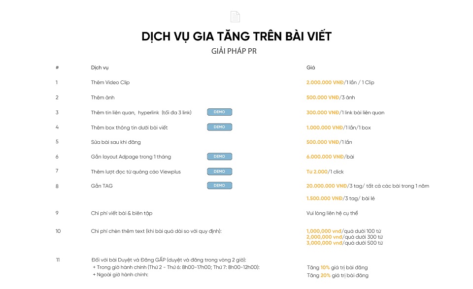 giá quảng cáo giadinh.net