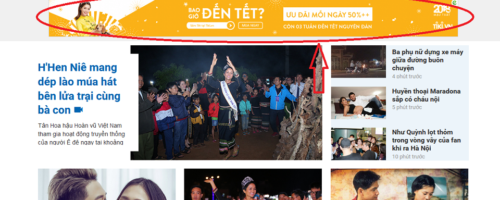 quảng cáo trên báo ngoisao.net