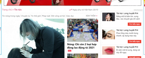 Quảng cáo trên báo Eva