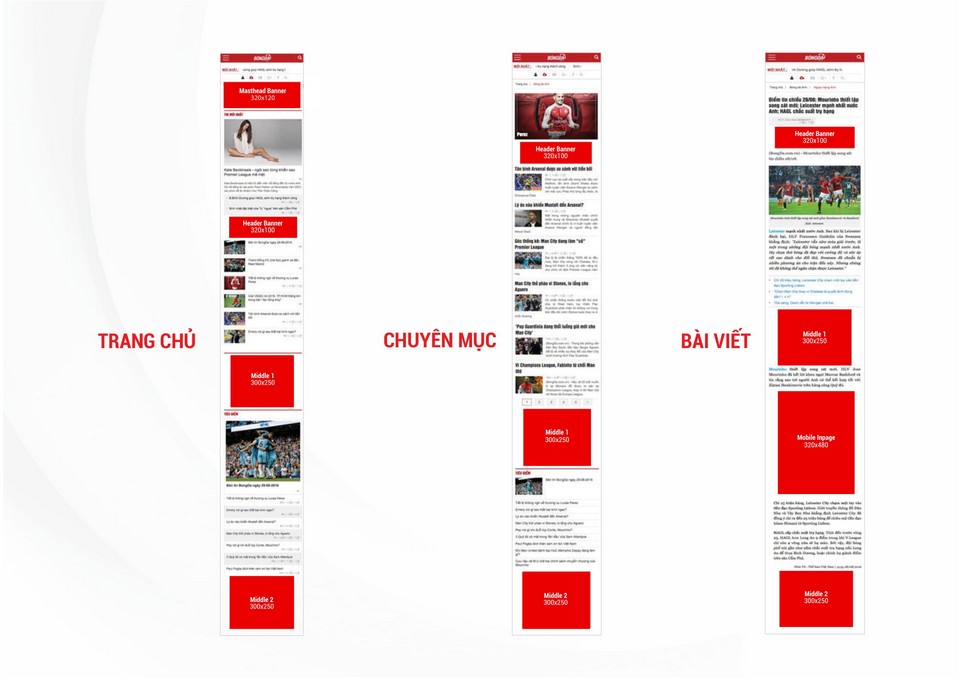 Báo giá quảng cáo Bongda.com.vn