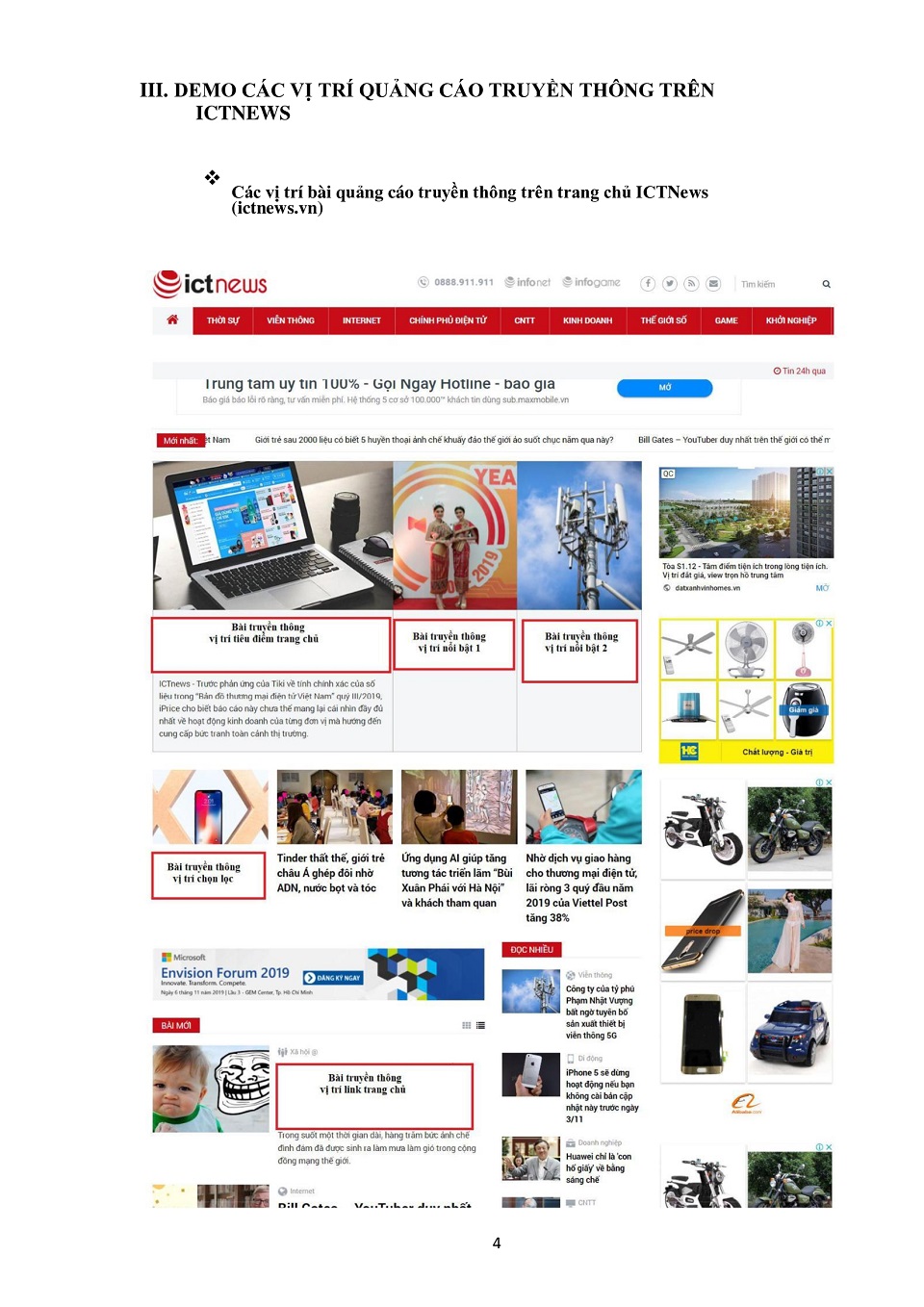 Báo giá quảng cáo ICTNews