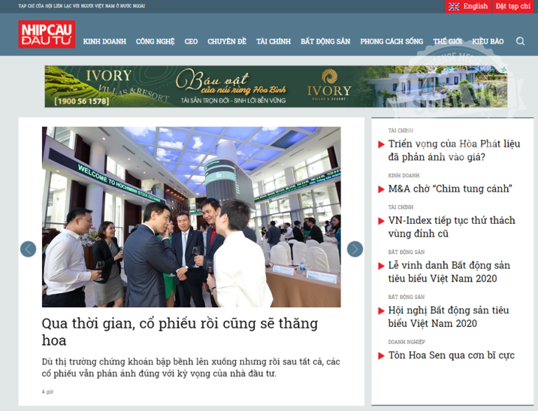 Quảng cáo trên Nhịp cầu đầu tư
