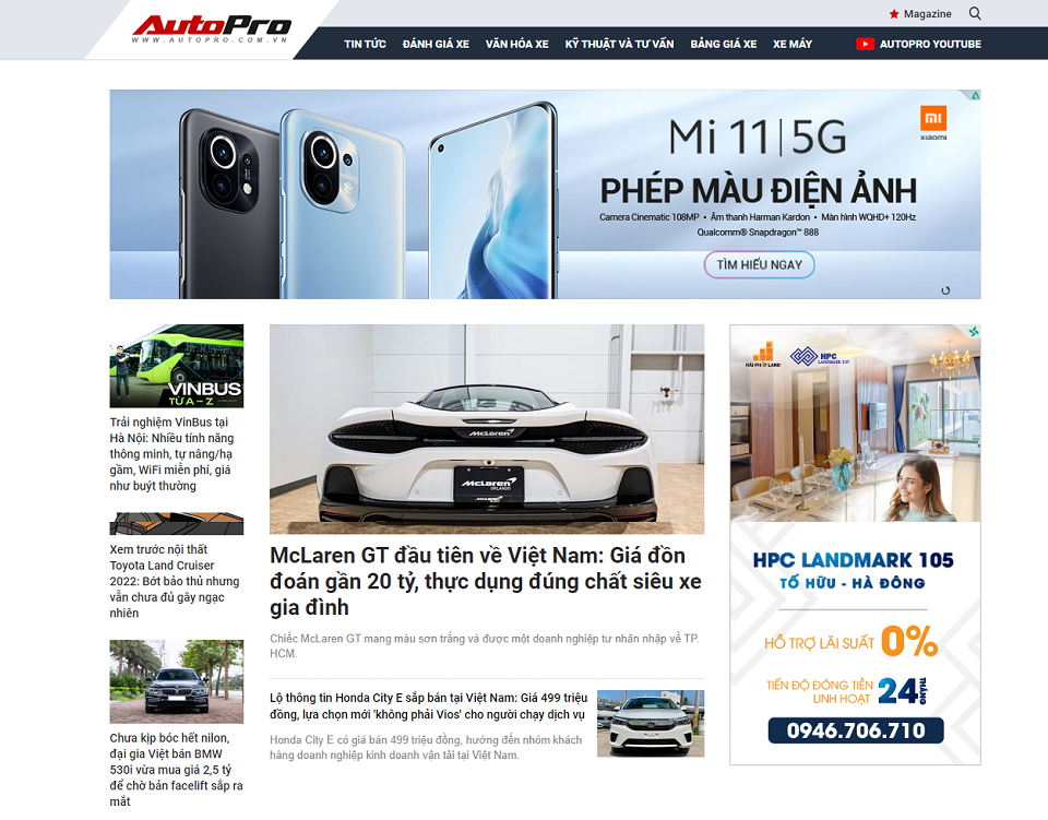 quảng cáo trên Autopro.com.vn
