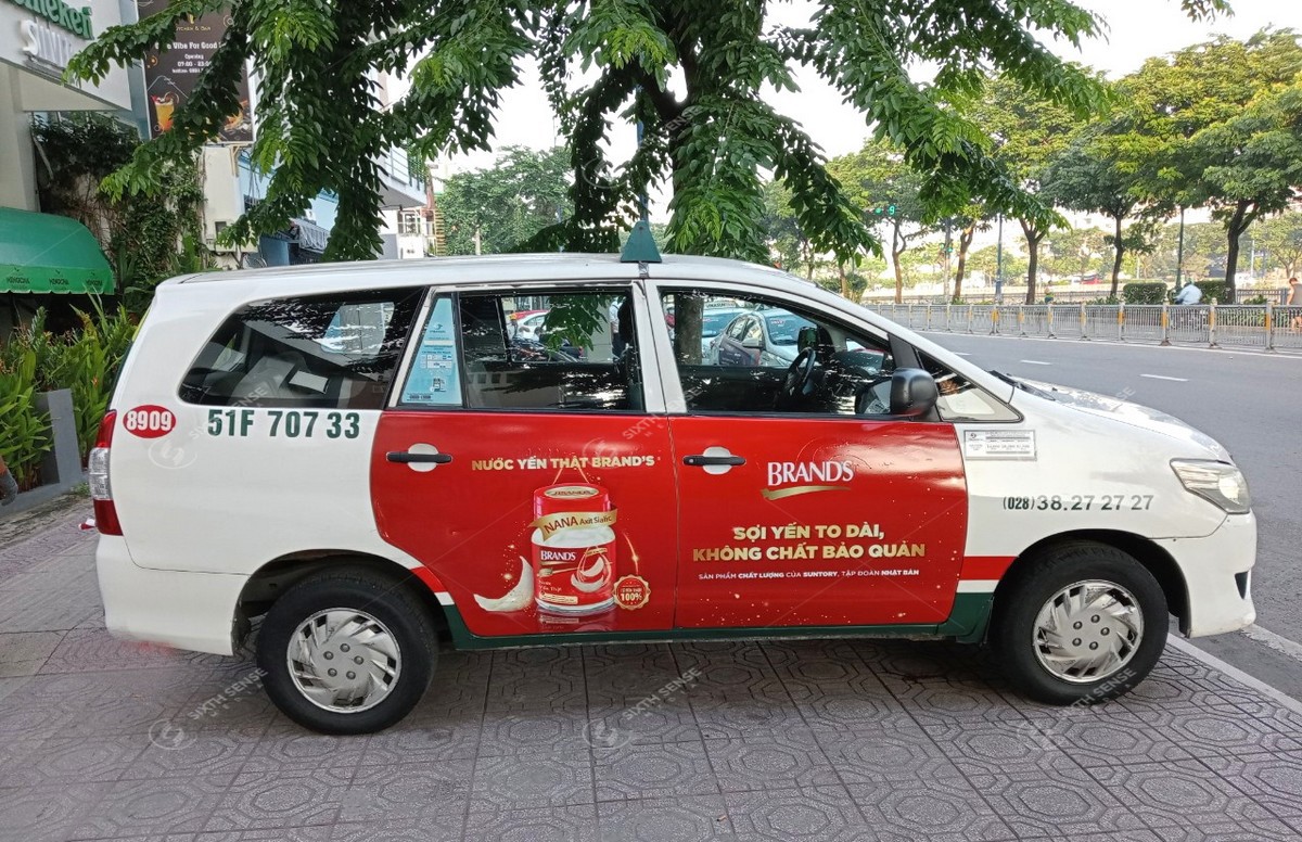 Dự án quảng cáo taxi Vinasun cho Nước yến Brand’s